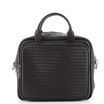 Bottega Veneta Pocket Travel Bag Leather with Intrecciato Small