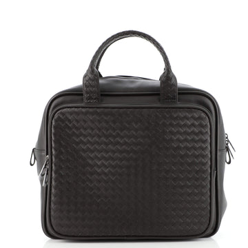 Bottega Veneta Pocket Travel Bag Leather with Intrecciato Small