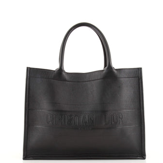 Christian Dior Book Tote Embossed Leather Medium