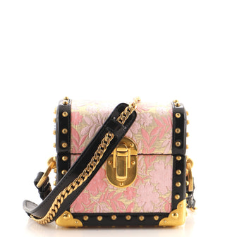 Prada Treasure Trunk Crossbody Bag Floral Jacquard Mini