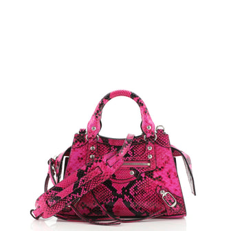 Balenciaga Neo Classic City Bag Python Embossed Leather Mini