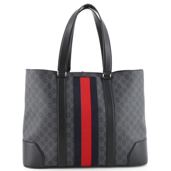 Gucci Web Open Tote GG Coated Canvas Large