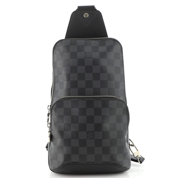 Black Louis Vuitton Damier Graphite Avenue Sling Backpack