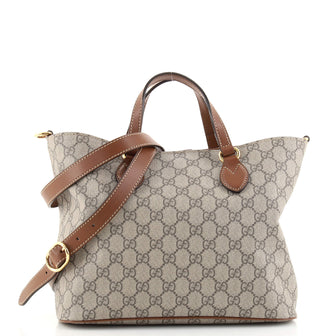 Gucci Convertible Soft Tote GG Coated Canvas Small