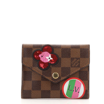 Louis Vuitton Victorine Wallet Limited Edition Patches Damier