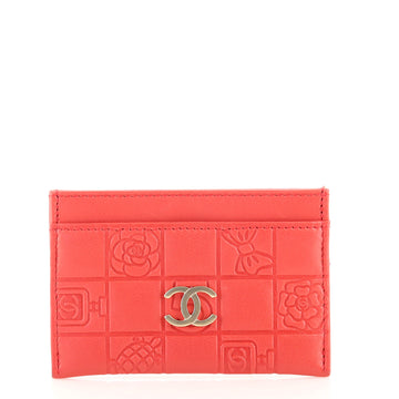 Chanel Lucky Symbols Card Holder Embossed Leather