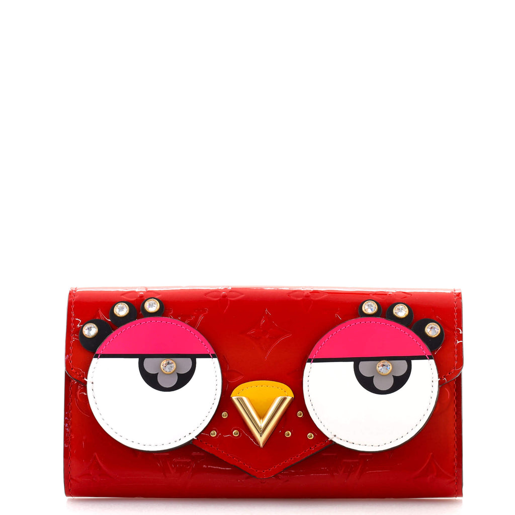Louis Vuitton Sarah Wallet NM Limited Edition Lovely Birds Monogram Vernis  Red 135422181