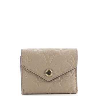 Louis Vuitton Wallet Victorine Beige Monogram Empreinte Leather