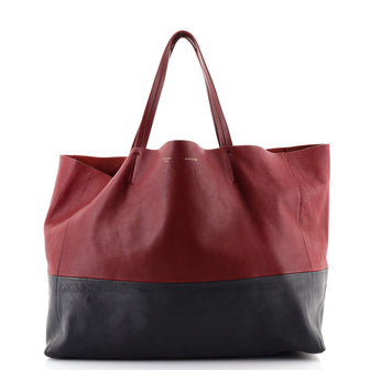 Celine Horizontal Bi-Cabas Tote Leather Large