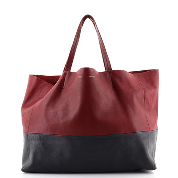 Celine Horizontal Bi-Cabas Tote Leather Large
