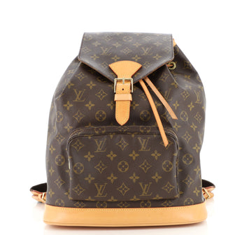 Louis Vuitton Vintage Montsouris Backpack Monogram Canvas GM