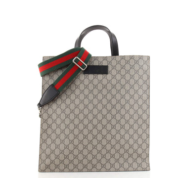 Gucci Convertible Soft Open Tote GG Coated Canvas Tall