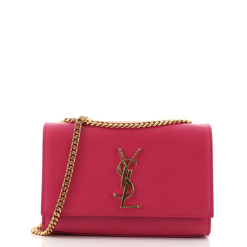 Saint Laurent Classic Monogram Crossbody Bag Grainy Leather Small
