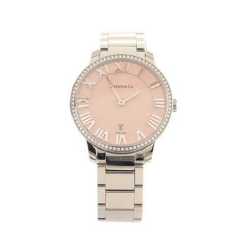 Tiffany & Co. Atlas 2-Hand Quartz Watch Stainless Steel with Diamond  Bezel 31