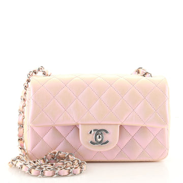Chanel Classic Single Flap Bag Quilted Iridescent Calfskin Mini