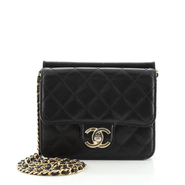 Chanel Crossing Times Flap Bag Quilted Lambskin Mini