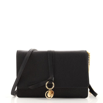 Chloe Alphabet Chain Clutch Bag Leather