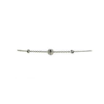 Possession Three Station Chain Bracelet 18K White Gold with Diamonds