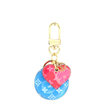 Louis Vuitton Round Heart Bag Charm and Key Holder Limited Edition Valentine Floral Monogram Vernis