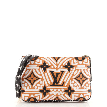 Louis Vuitton Double Zip Pochette Limited Edition Crafty Monogram Giant