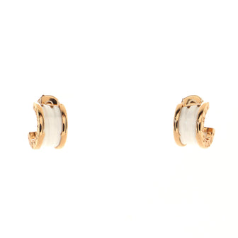 Bvlgari B.Zero1 Hoop Earrings 18K Rose Gold and Ceramic