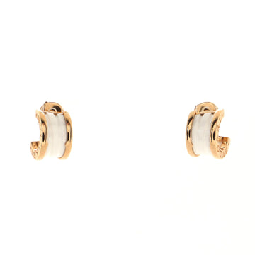 Bvlgari B.Zero1 Hoop Earrings 18K Rose Gold and Ceramic