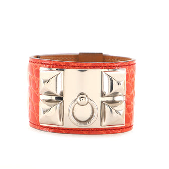 Hermes Collier de Chien Bracelet Alligator