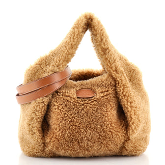 Tod's Aou Convertible Tote Shearling Mini
