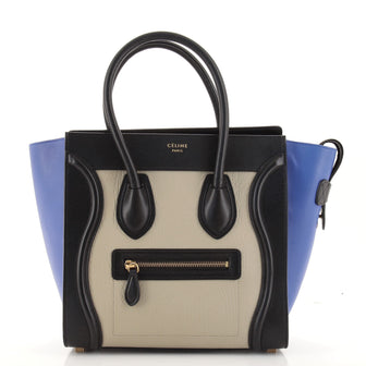 Celine Tricolor Luggage Bag Leather Micro