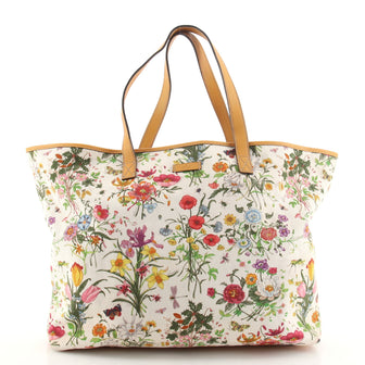 Gucci Open Tote (Outlet) Flora Canvas Large