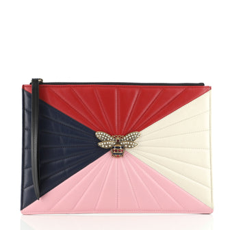 Gucci Queen Margaret Zip Pouch Quilted Leather