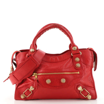 Balenciaga City Giant Studs Bag Leather Medium