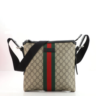Gucci Web Messenger Bag GG Coated Canvas Medium