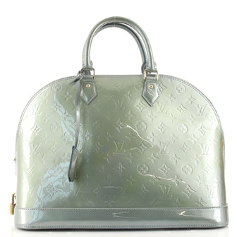 Louis Vuitton Metallic Green Monogram Vernis Alma BB Bag Louis Vuitton