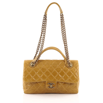 Chanel Castle Rock Flap Bag Glazed Quilted Calfskin Large