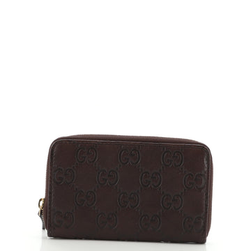 Gucci Zip Around Card Case Guccissima Leather