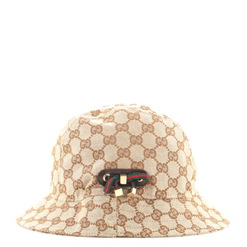 Gucci Web Bucket Hat GG Canvas