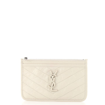 Saint Laurent Niki Bill Pouch Matelasse Chevron Leather