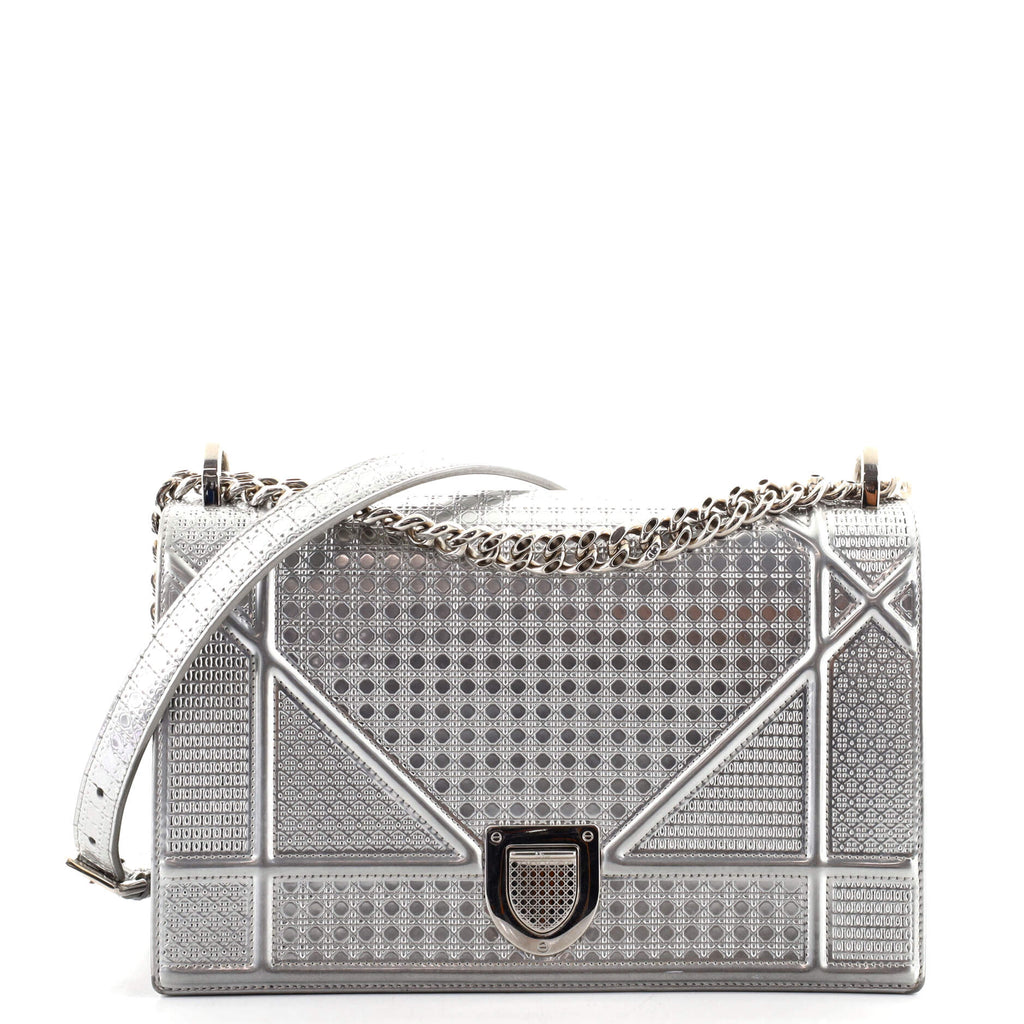 Christian Dior Diorama Flap Bag Cannage Embossed Calfskin Medium Auction