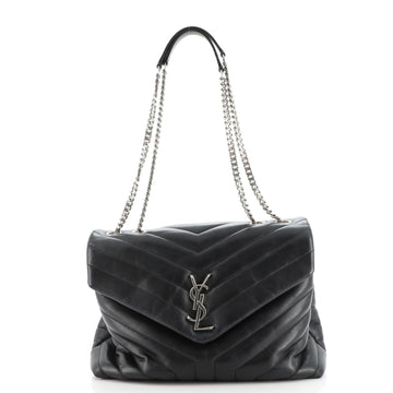 Saint Laurent LouLou Shoulder Bag Matelasse Chevron Leather Medium