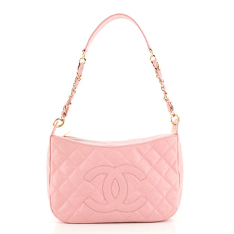 Chanel Timeless CC Chain Shoulder Bag Quilted Caviar Medium