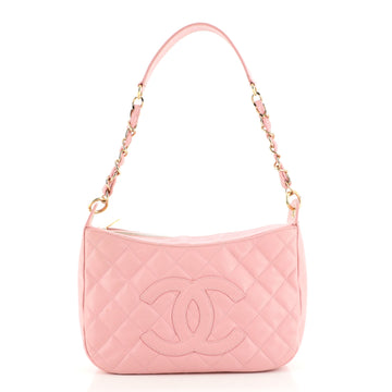 Chanel Timeless CC Chain Shoulder Bag Quilted Caviar Medium