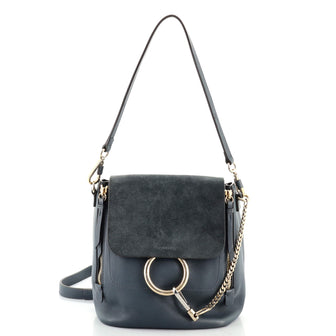 Chloe Faye Backpack Leather and Suede Small