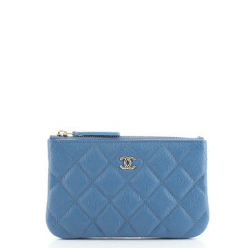 Chanel Classic O Case Pouch Quilted Caviar Mini