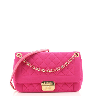 Chanel Chic With Me Flap Bag Quilted Jersey Large