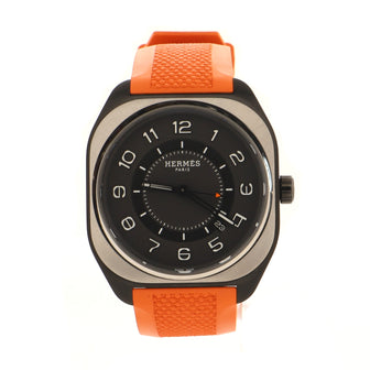 Hermes H08 Automatic Watch DLC Titanium and Rubber 39