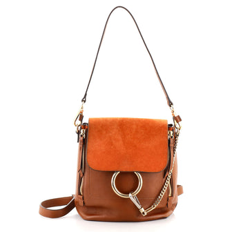 Chloe Faye Backpack Leather and Suede Medium