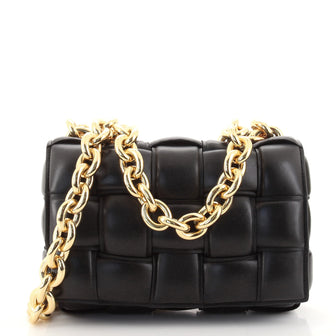 Bottega Veneta Cassette Chain Crossbody Bag Padded Maxi Intrecciato Leather