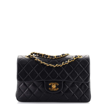Chanel Vintage Classic Double Flap Bag Quilted Lambskin Small