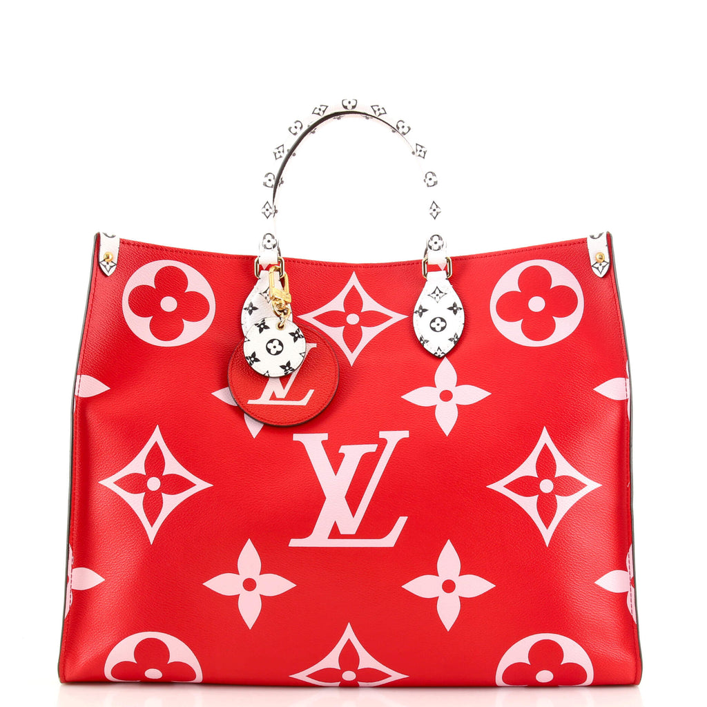 Louis Vuitton, Onthego Giant Limited Edition Red Pink Yellow Orange Mon